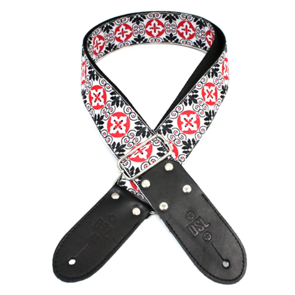 Dsl Jac20-Nod-Red Strap 2" Jacquard Weave Nod-Design Red 1