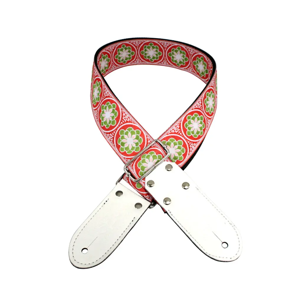 Dsl Jac20-Flower-Green Strap 2" Jacquard Weaving Flower Green 1