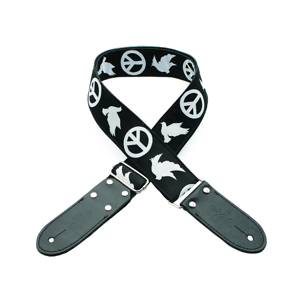 Dsl Jac20-Peace-Black Strap 2" Jacquard Weave Peace Black 1