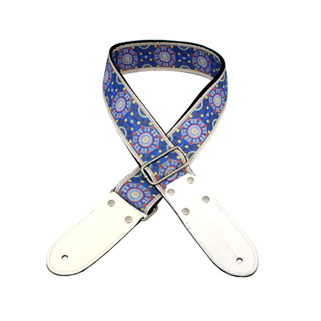 Dsl Jac20-Sal-Blue Strap 2" Jacquard Weave Blue/White 1