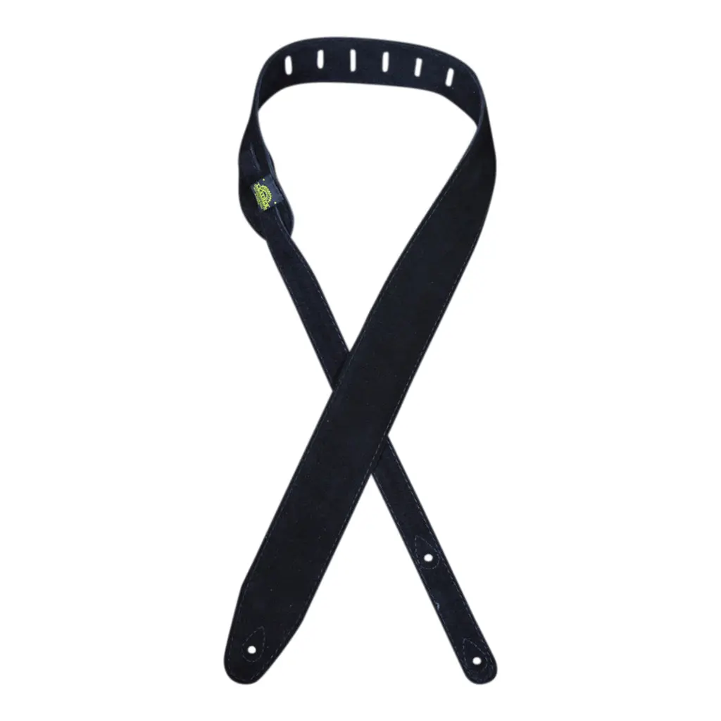 Colonial Leather - Double Suede Guitar Strap - Black 1