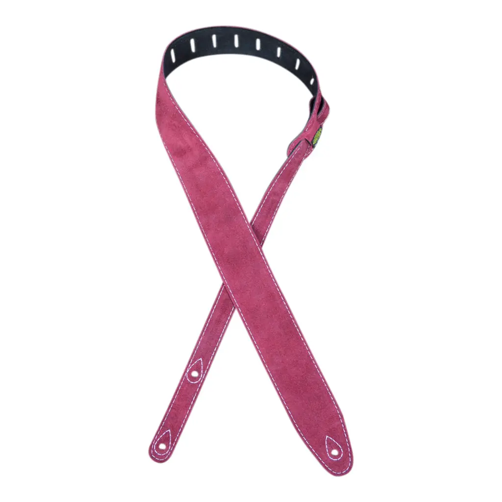 Colonial Leather Dss-Burg Gtr Strap Double Suede Burgundy 1