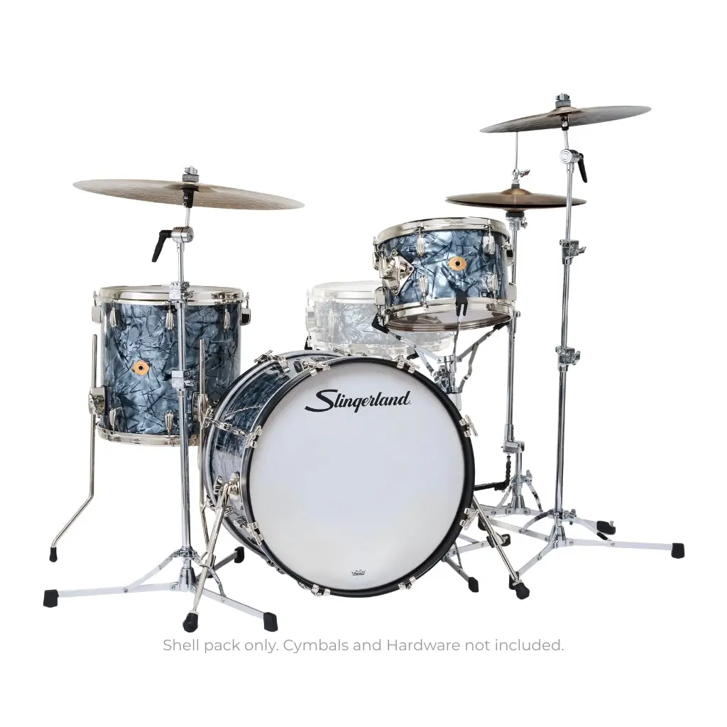 Slingerland Radio King 3-Piece Shell Pack - Black Diamond Pearl Wrap 1