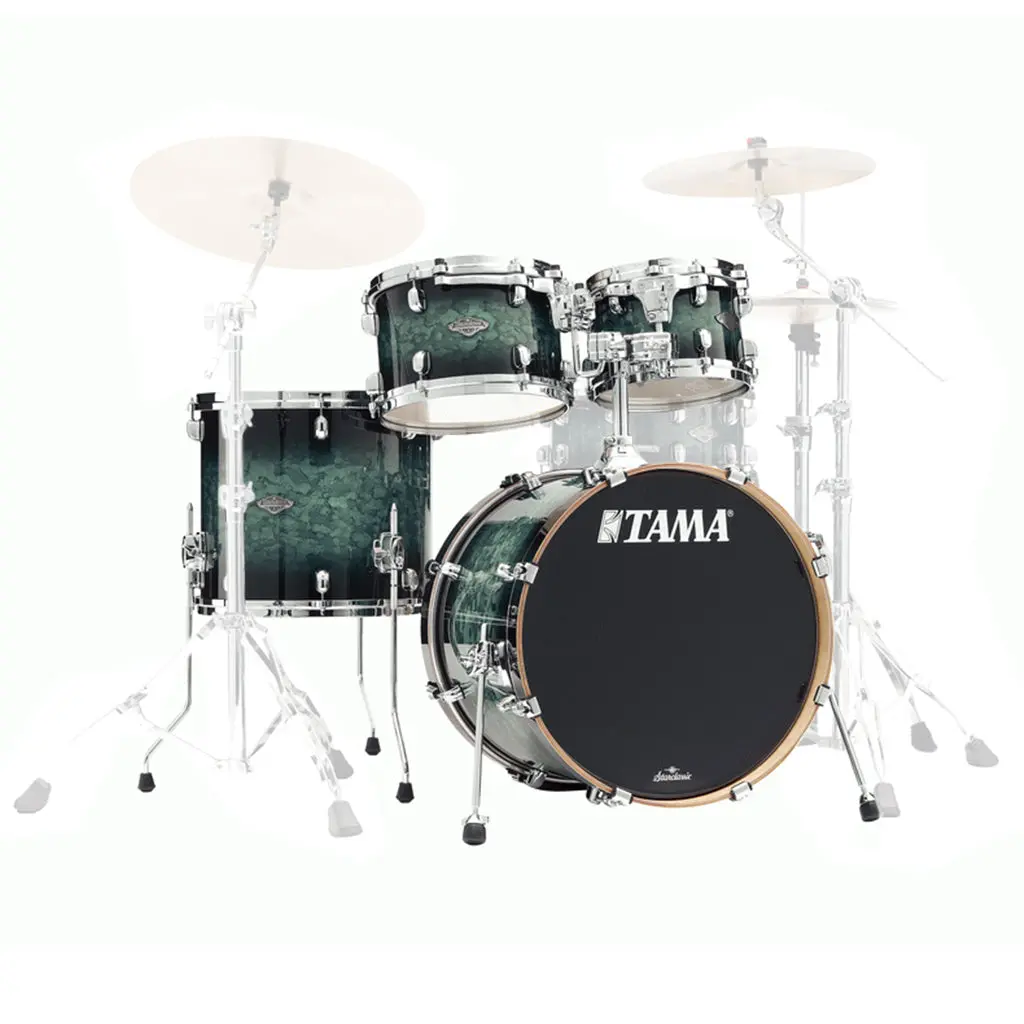 Tama Mbs40rs Starclassic Performer Limited Edition Maple/Birch 4-Piece Kit - Molten Steel Blue Burst 1
