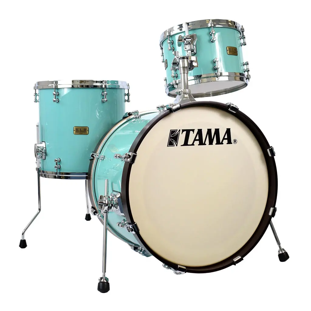 Tama Slp Fat Spruce 3-Piece Shell Pack With 22" Bass Drum - Turquoise 1