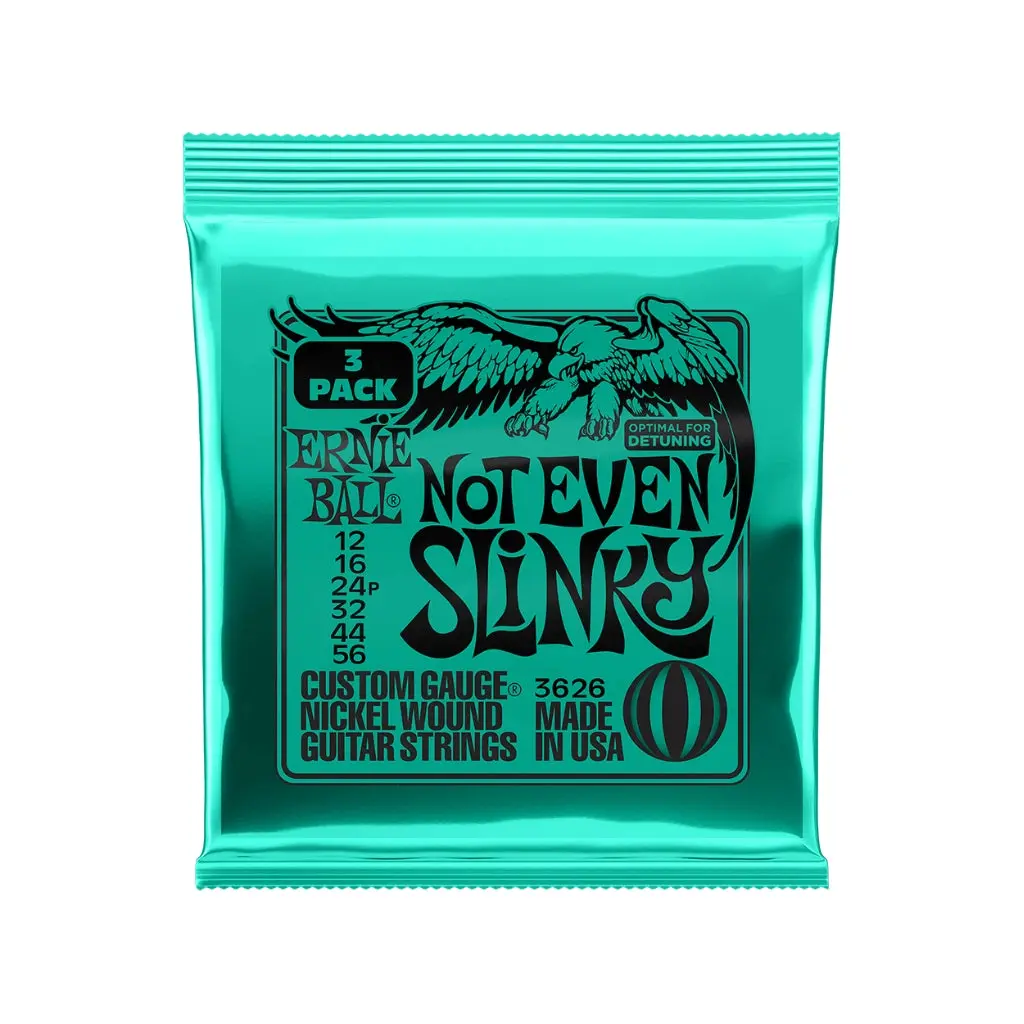 Ernie Ball Not Even Slinky Nickel Wound 12-56 Electric Guitar Strings - 3 Pack 1