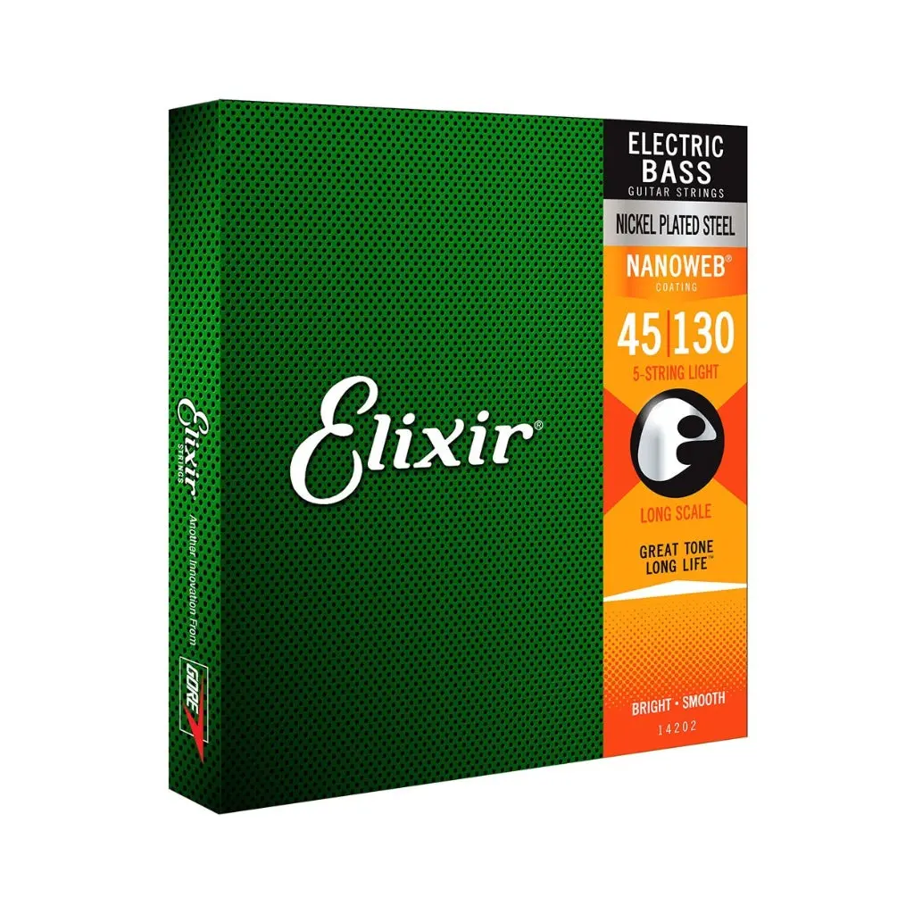 Elixir Nanoweb 5 String Bass Light Long Scale 45 To 130 1