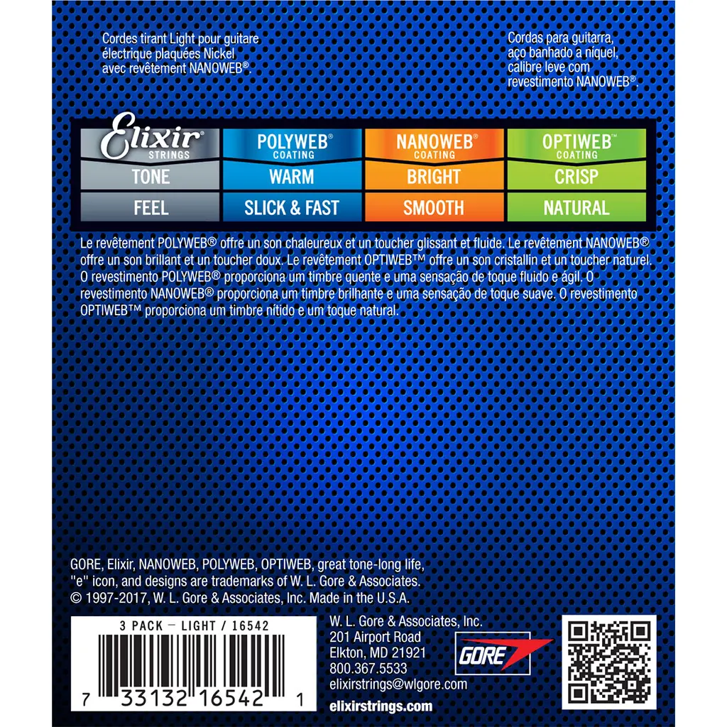 Elixir - Electric Nanoweb Light - 3 Pack - 10-46 2
