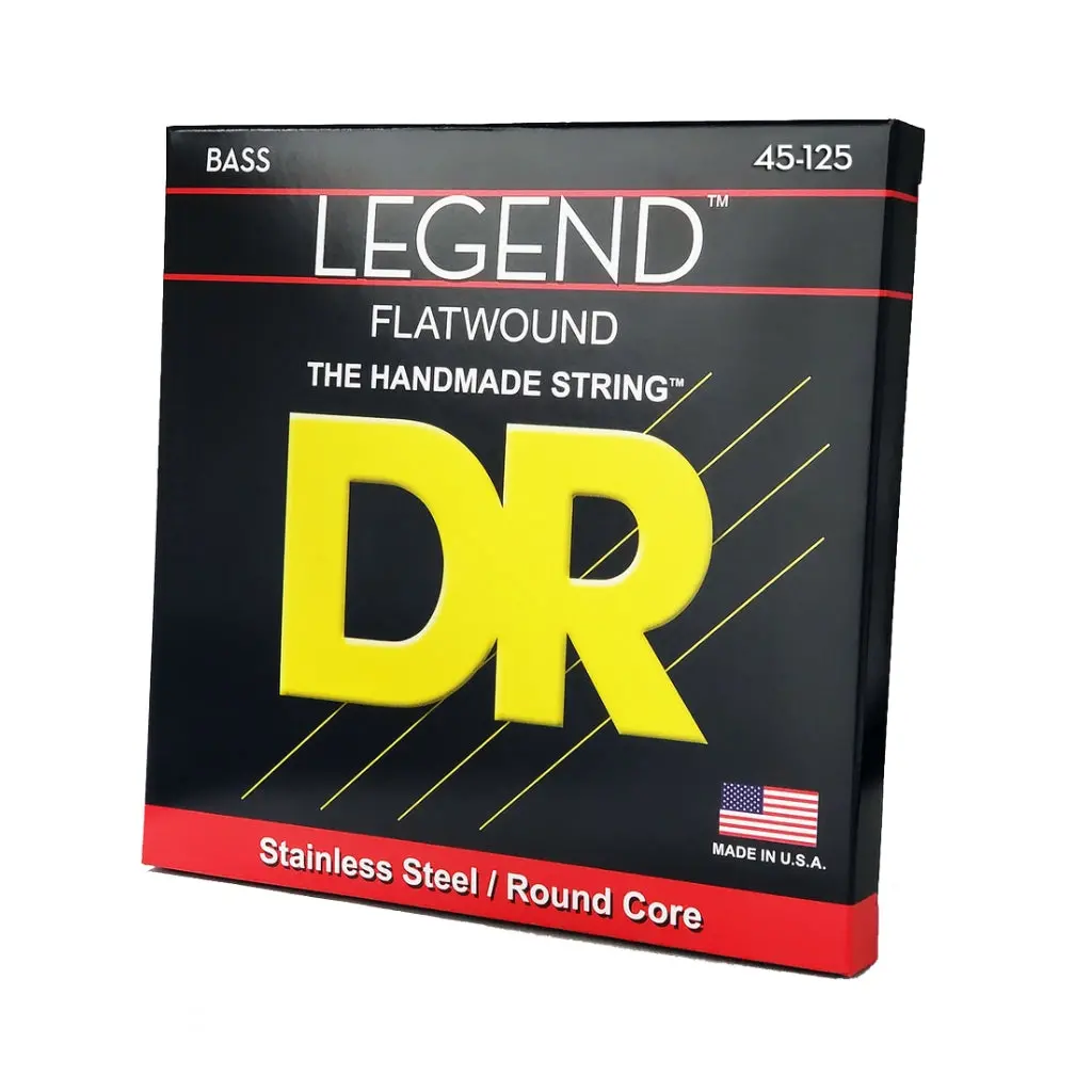 Dr Legend Polished Flatwound 5-String Stainless Steel Bass Strings - Medium 45-125 1
