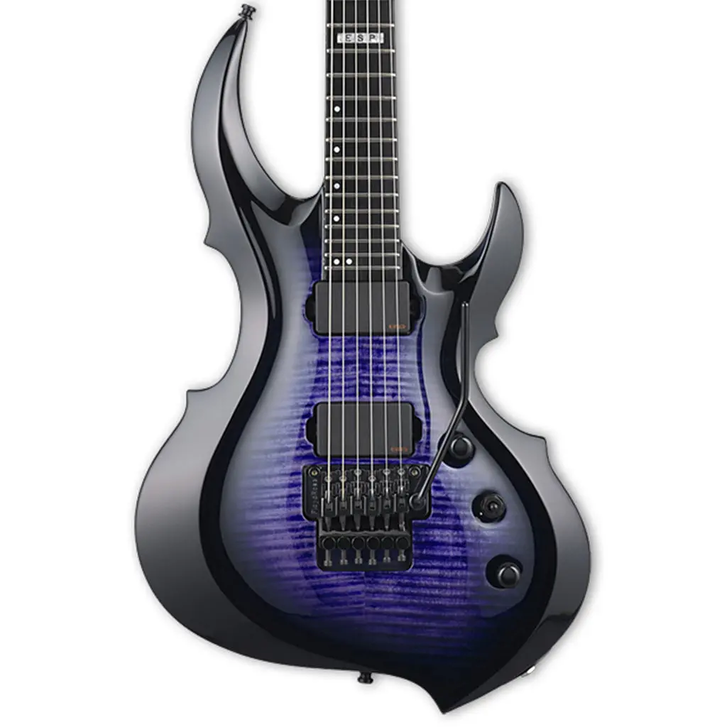 Esp E-Ii Frx Electric Guitar Flamed Maple Reindeer Blue 1