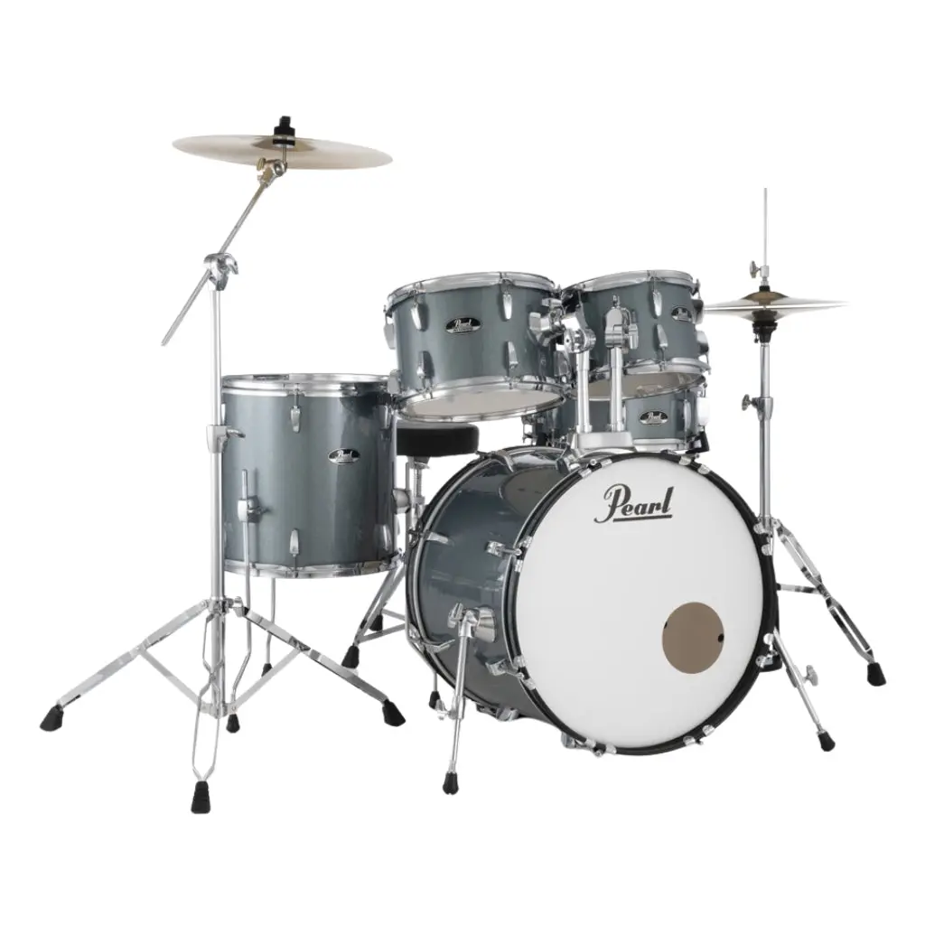 Pearl Roadshow 20" 5Pc Fusion Drum Kit With Hardware And Cymbals - Charcoal Metallic 1