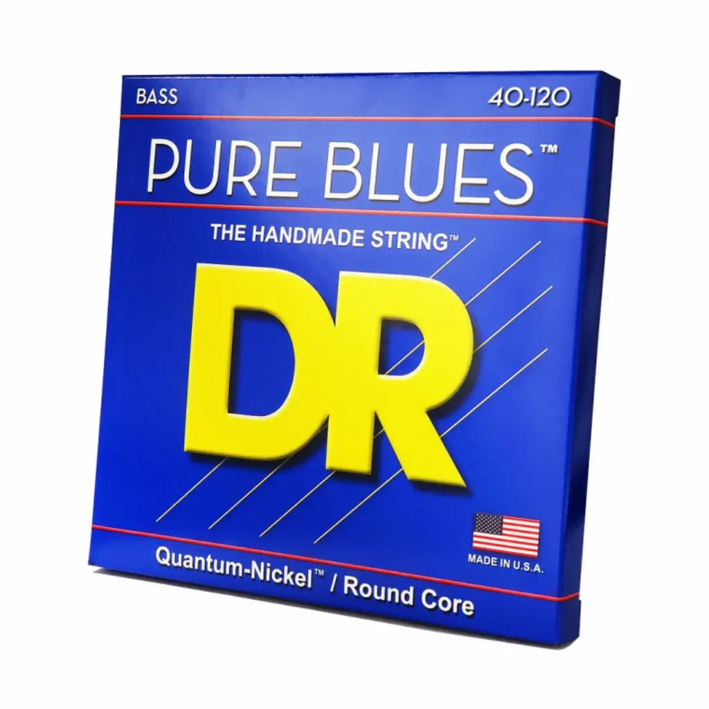 Dr Pure Blues Quantum-Nickel/Round Core Bass Guitar Strings - Light 5-String 40-120 1