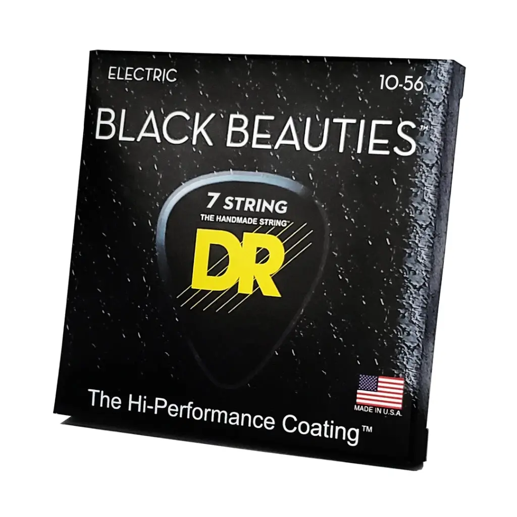 Dr Black Beauties K3 Coated Electric Guitar Strings - 7-String Medium 10-56 1