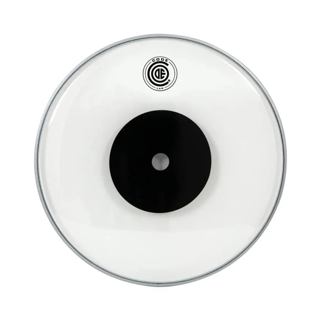 Code Law Clear Single Ply With Black Dot Drumhead - 12 Inches 1