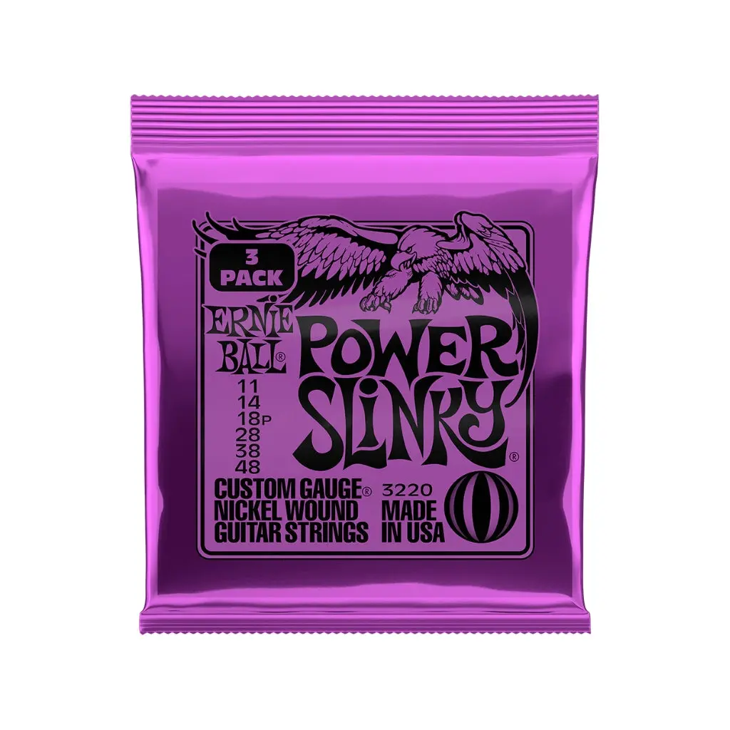 Ernie Ball Power Slinky Nickel Wound 11-48 Electric Guitar Strings - 3 Pack 1