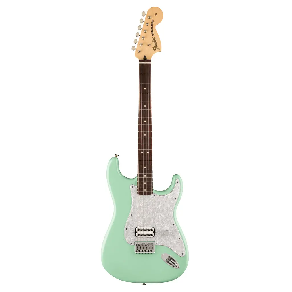 Fender Tom Delonge Stratocaster Electric Guitar - Surf Green, Rosewood Fingerboard 2