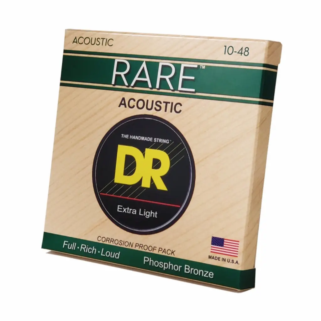 Dr Rare Phosphor Bronze Acoustic Guitar Strings - Extra Light 10-48 1