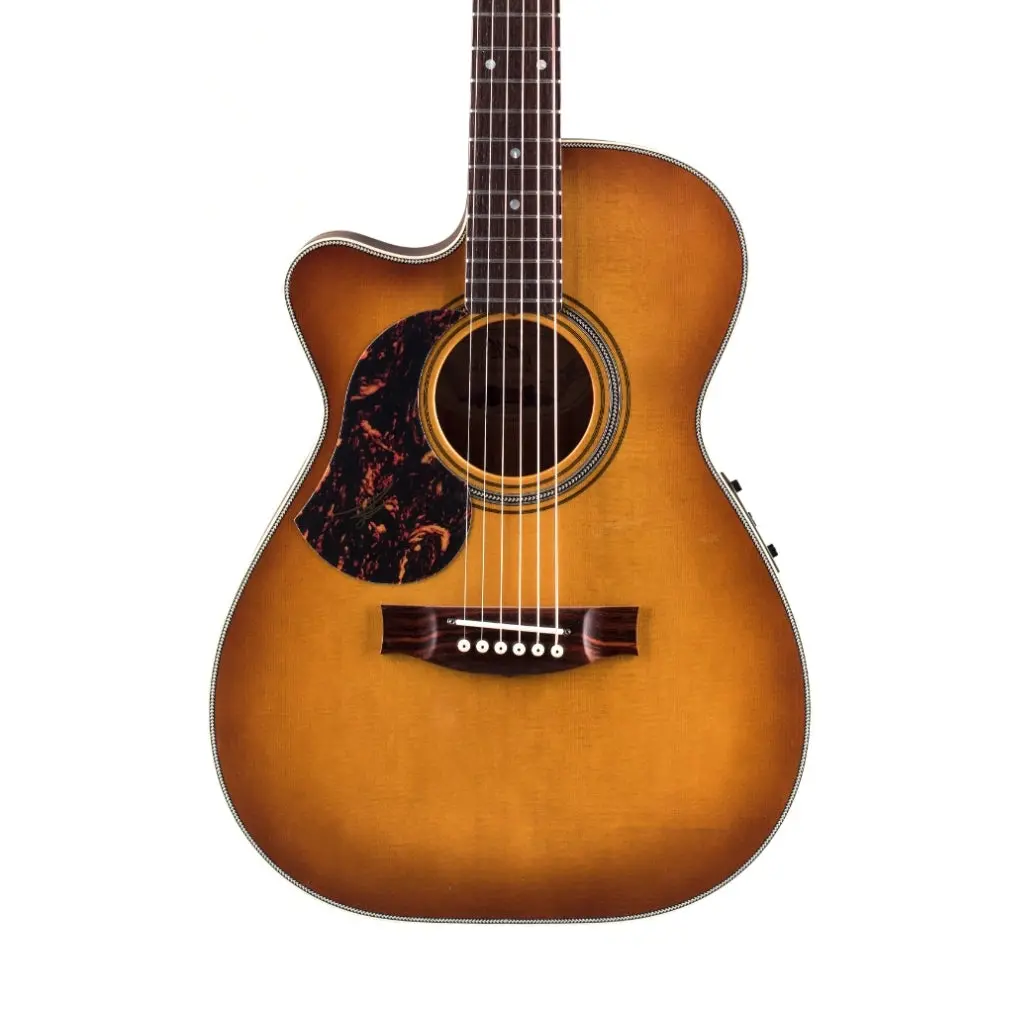 Maton Ebg808c Nashville Left Handed - Vintage Amber Burst 1