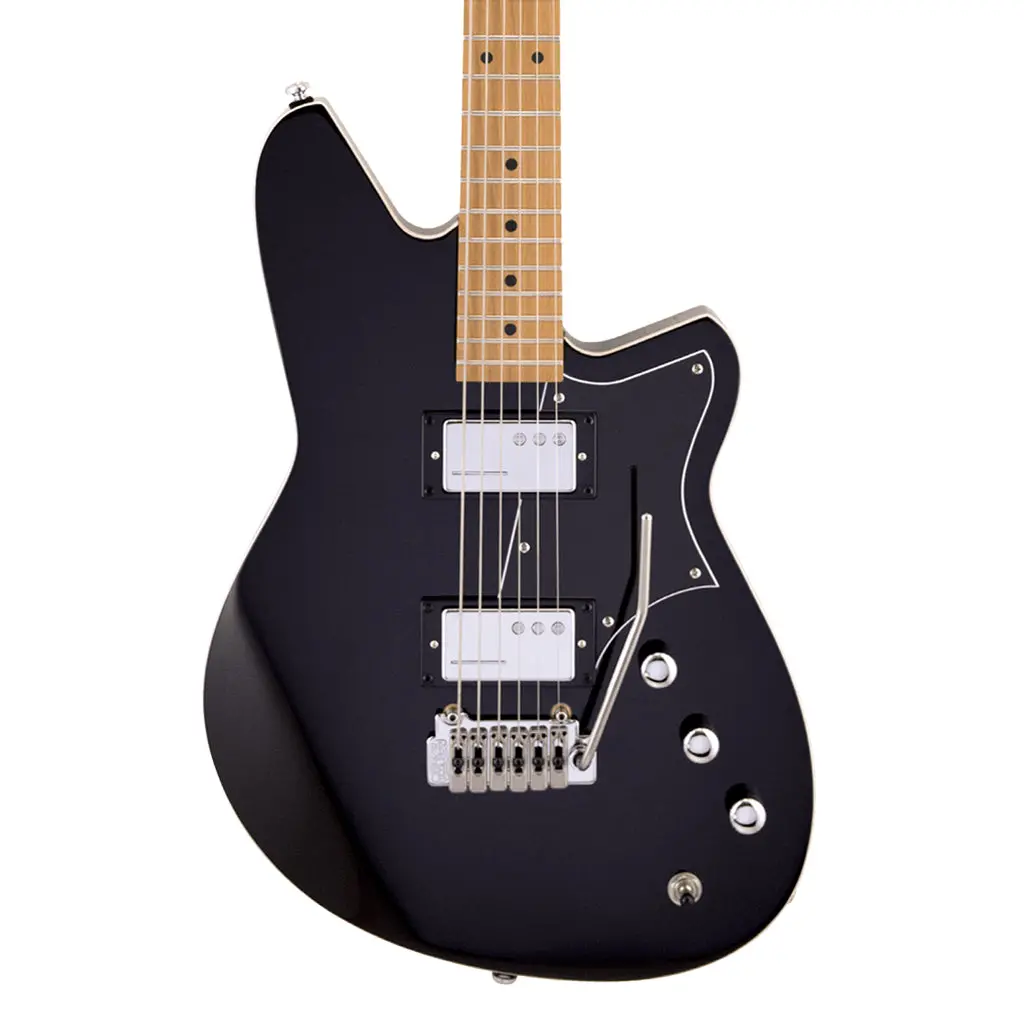 Reverend Descent Wilkinson Tremolo Roasted Maple Baritone - Midnight Black 1