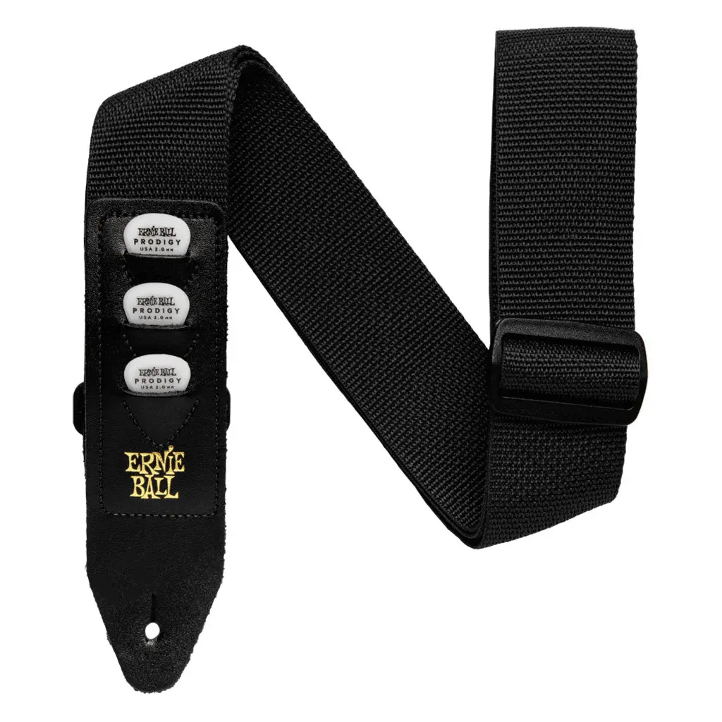 Ernie Ball Pickholder Polypro Strap - Black 1