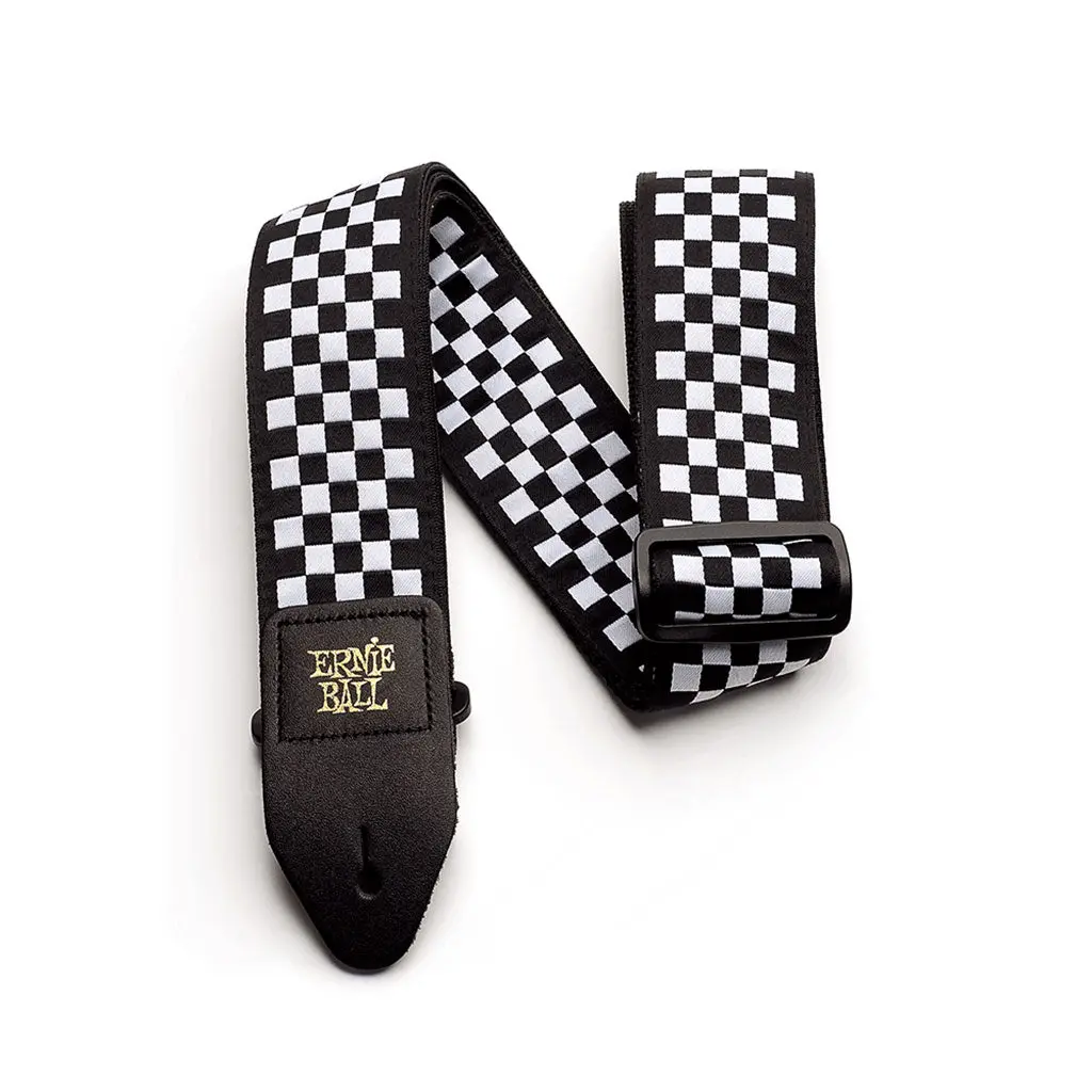 Ernie Ball Black And White Checkered Strap 1