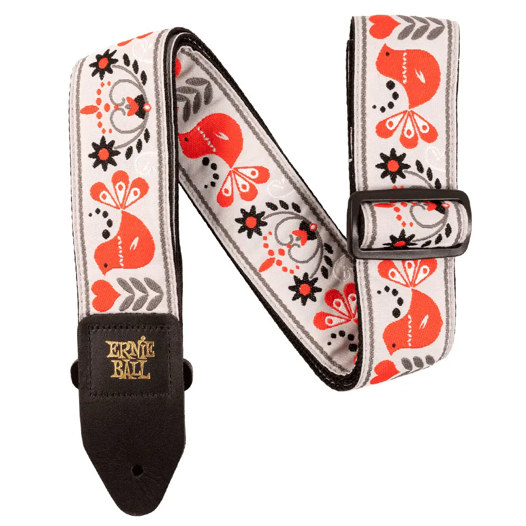 Ernie Ball Jacquard Strap - Red Bird Winter 1