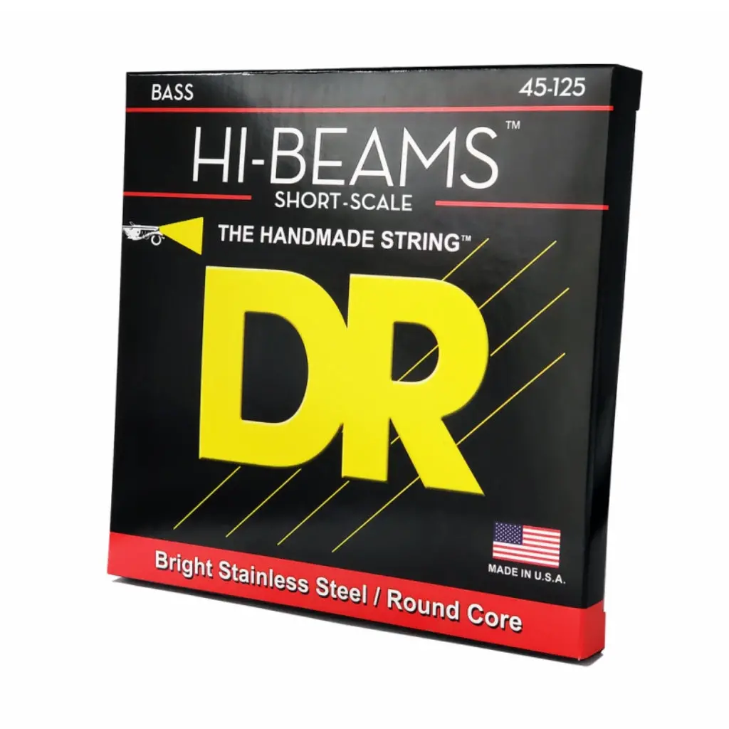 Dr Hi-Beam Stainless Steel Bass Guitar Strings - 5-String Medium 45-125 Short-Scale 1