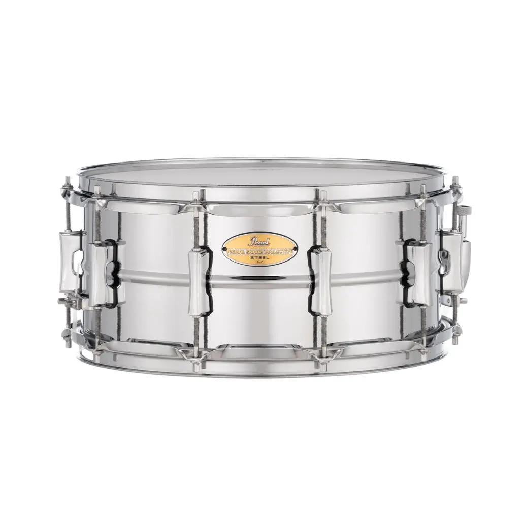 Pearl Primal Collective Snare Drum - 6.5 Inches X 14 Inches, Brushed Steel 1