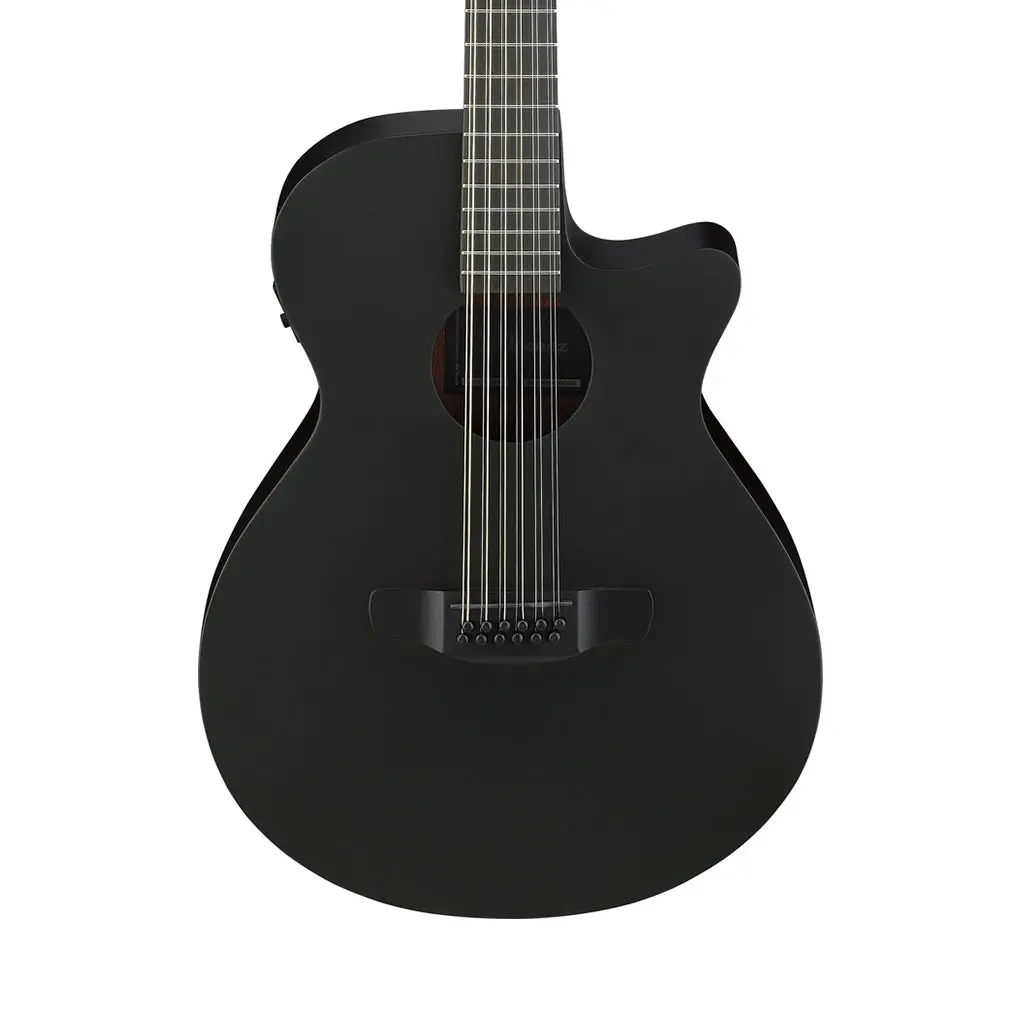 Ibanez Aeg1221 12-String Acoustic Guitar W/Pickup - Black Out 1