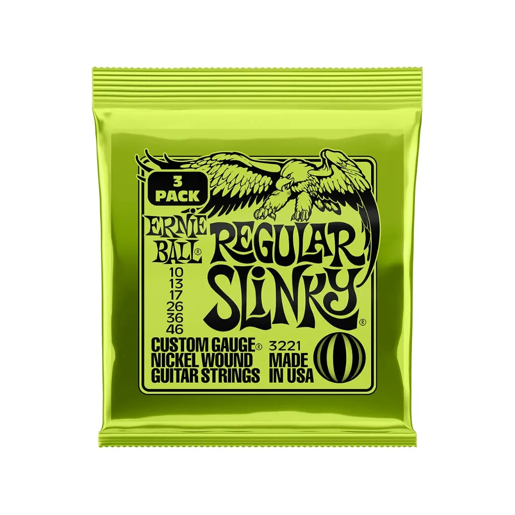 Ernie Ball Regular Slinky Nickel Wound 10-46 Electric Guitar Strings - 3 Pack 1