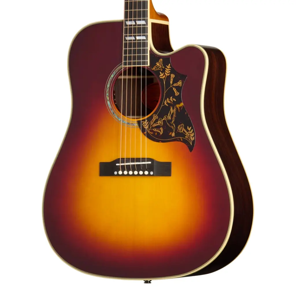 Epiphone Hummingbird Deluxe Ec Acoustic-Electric Guitar - Autumn Burst 1