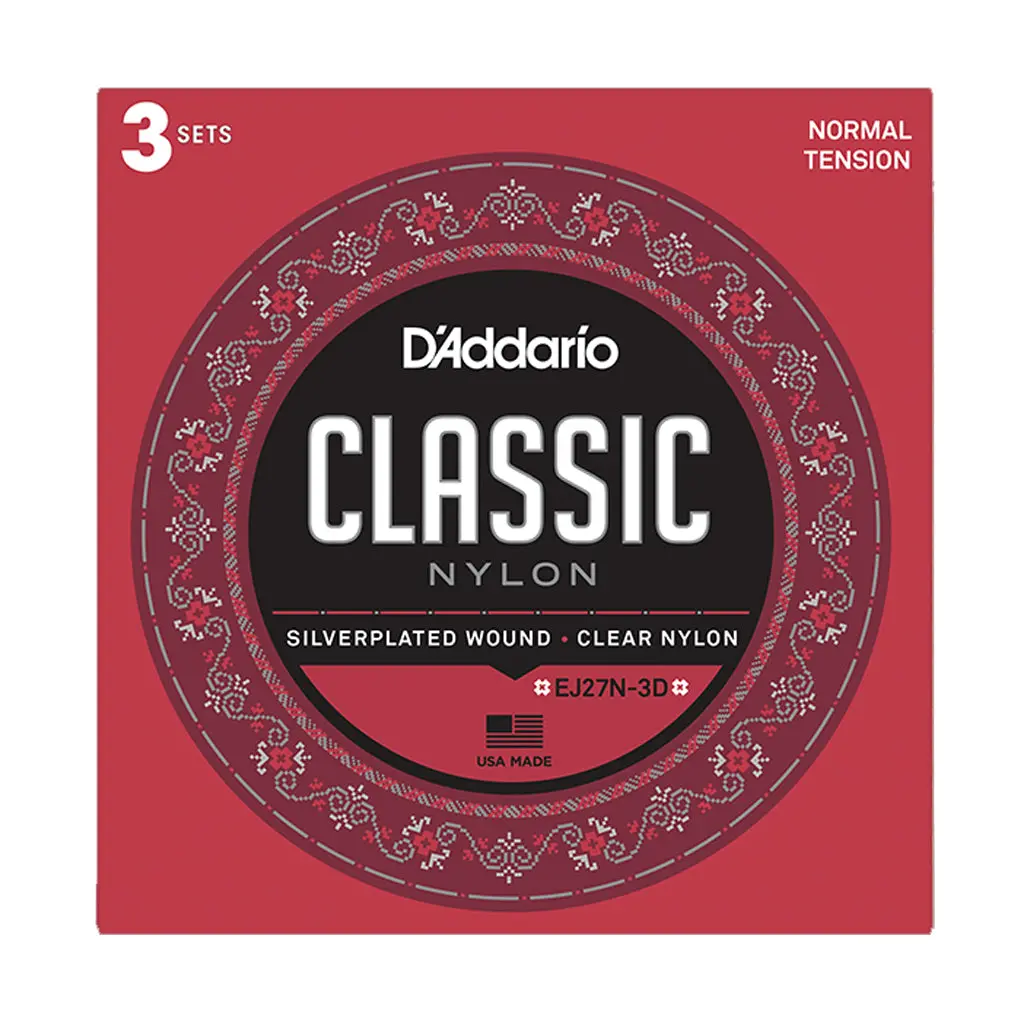 D'addario - Ej27n - 3 Pack - Nylon Normal Tension - Classical Guitar Strings 1