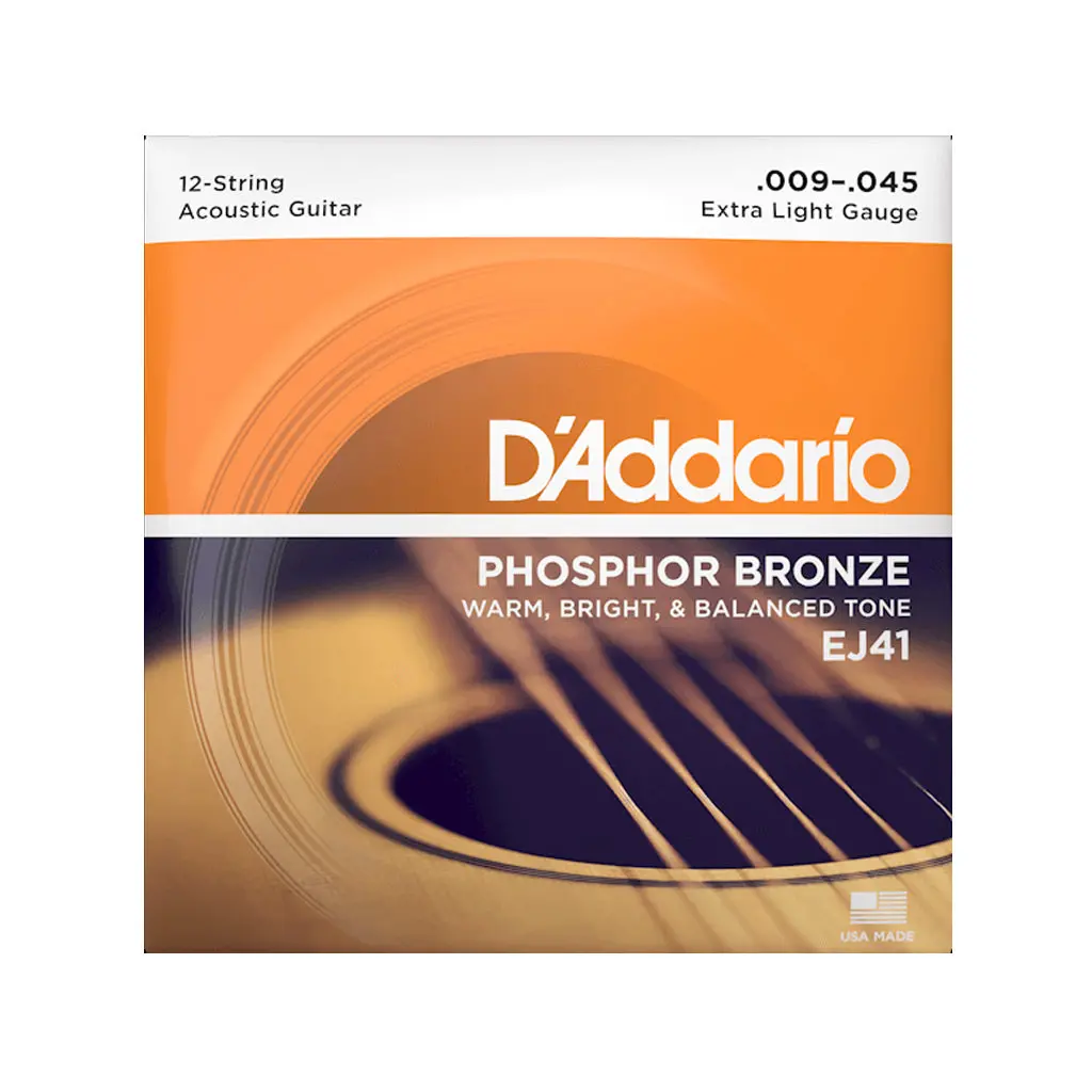 12-String Phosphor Bronze Acoustic Guitar Strings, Extra Light, 9-45 1