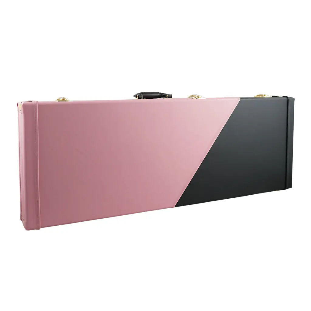 Sky 2 Tone Electric Guitar Hard Case - Black & Pink W/ Black Interior 1