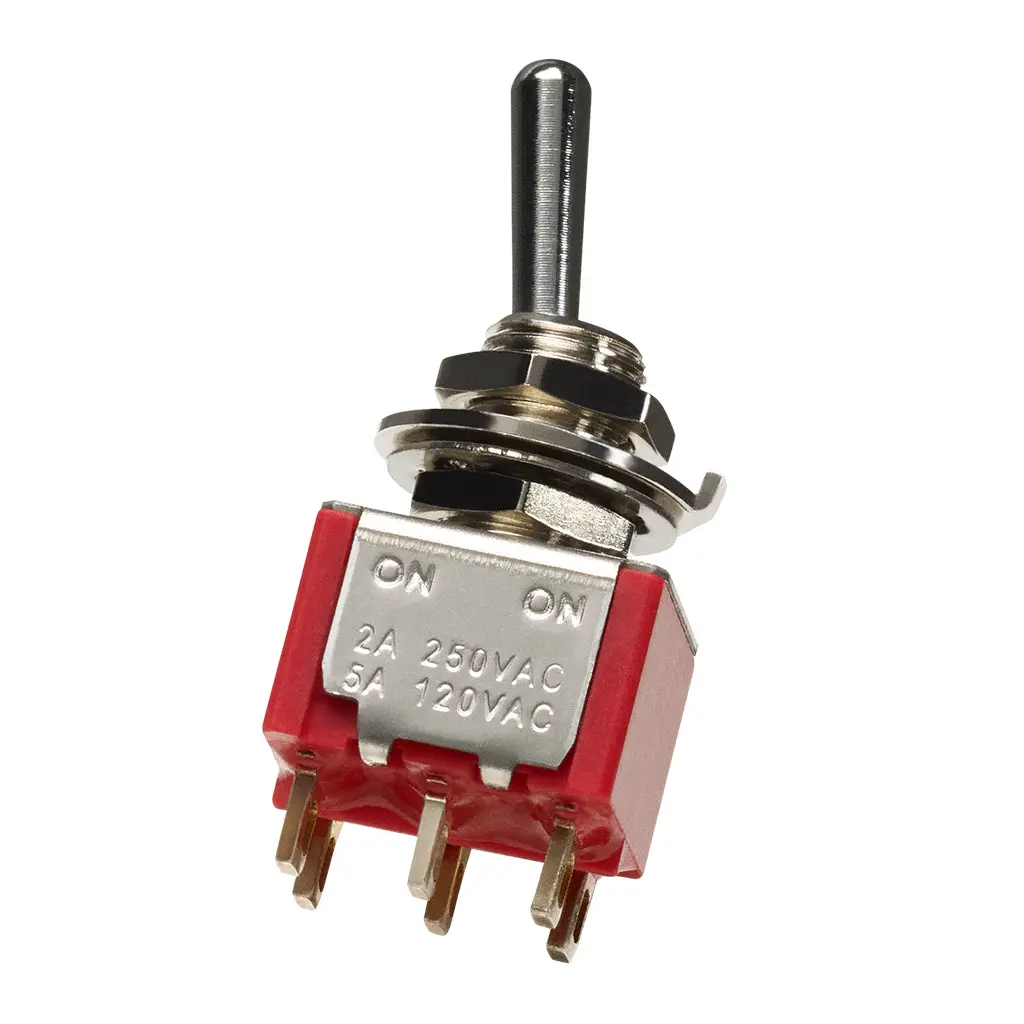 Dimarzio Ep1106 Dpdt On/Off Mini Switch Chrome 1
