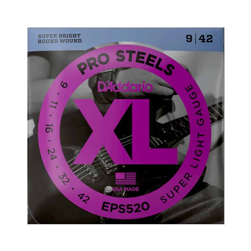 D'addario Eps520 Prosteels Electric Guitar Strings 9-42 1