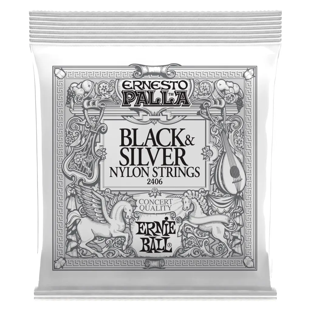 Ernie Ball Ernesto Palla Black And Silver Nylon Classical Guitar String 1