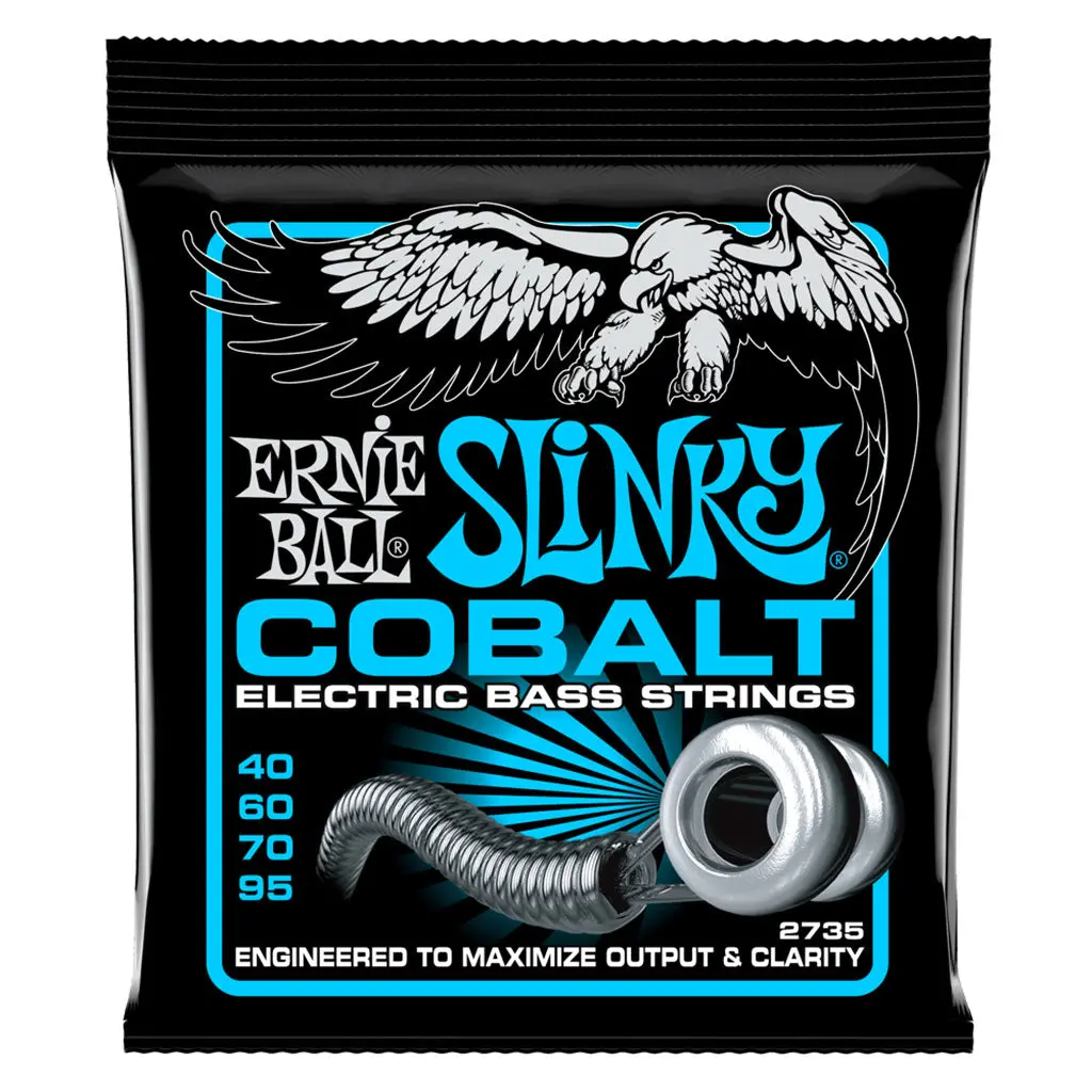 Ernie Ball Extra Slinky Cobalt Electric Bass String, 40-95 Gauge 1