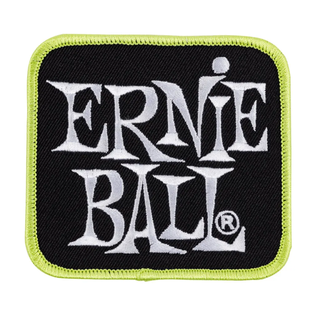 Ernie Ball Stacked Logo Patch Green Embroidered 1