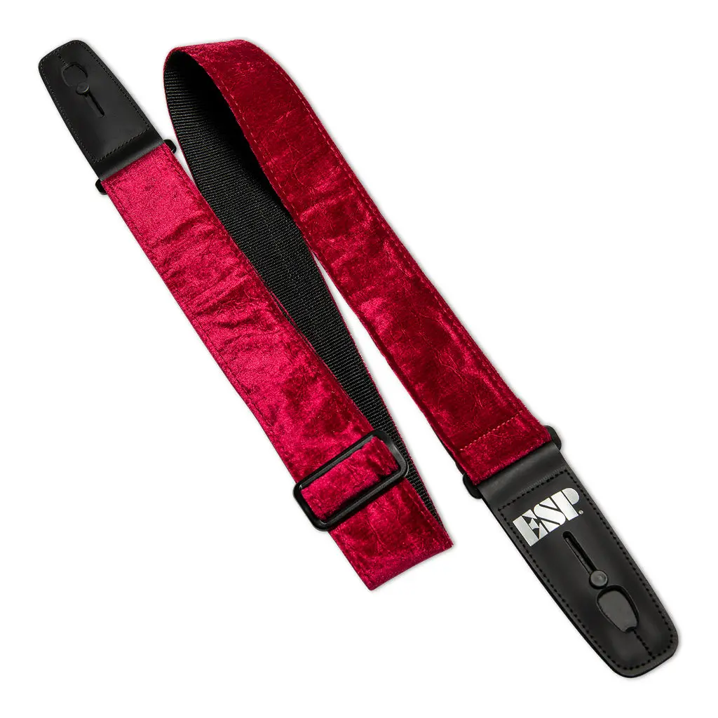 Esp Lock It Strap 2'' Crushed Velvet Red 1