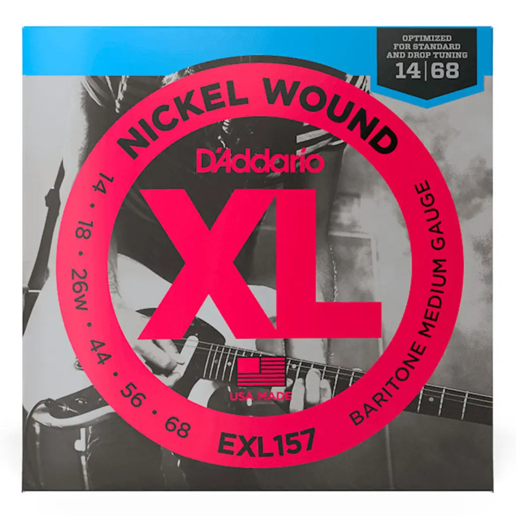 D'addario - Exl157 - Electric Baritone Guitar Strings Med 14-68 1