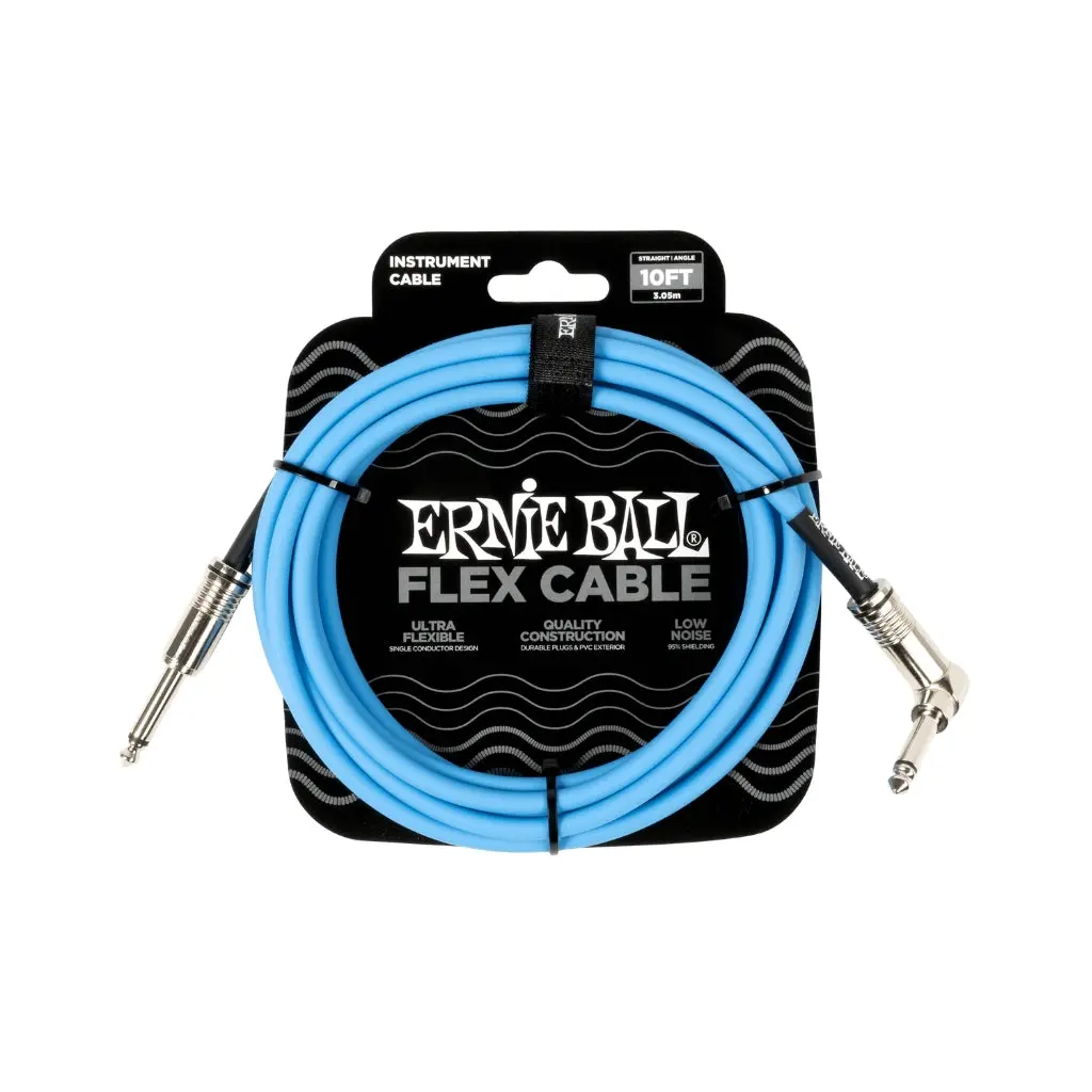Ernie Ball Flex Instrument Cable - Blue, 10 Feet 1