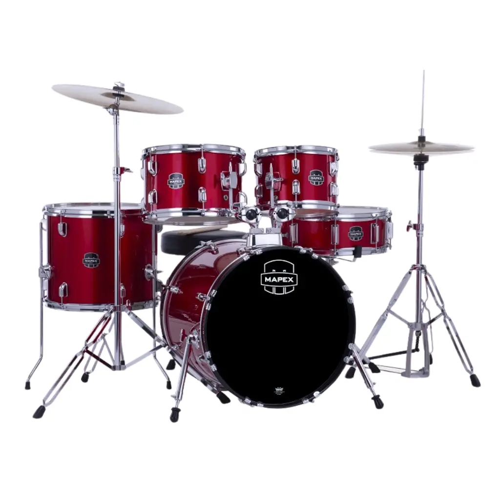 Mapex Comet 5-Piece Rock Complete Drum Kit With Cymbals And Hardware - Infra Red 1