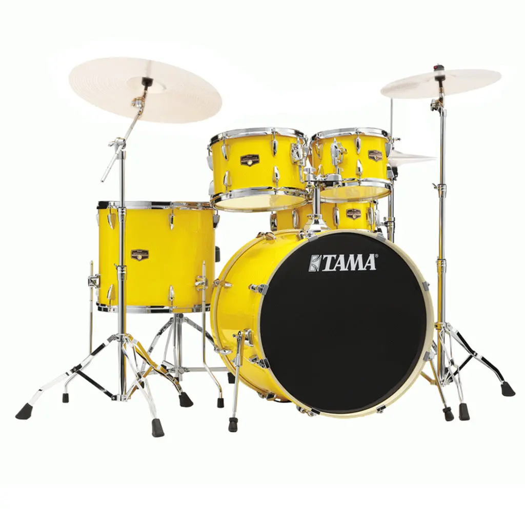 Tama Ip52h6w Imperialstar 5-Piece Complete Kit With 22" Bass Drum - Electric Yellow 1
