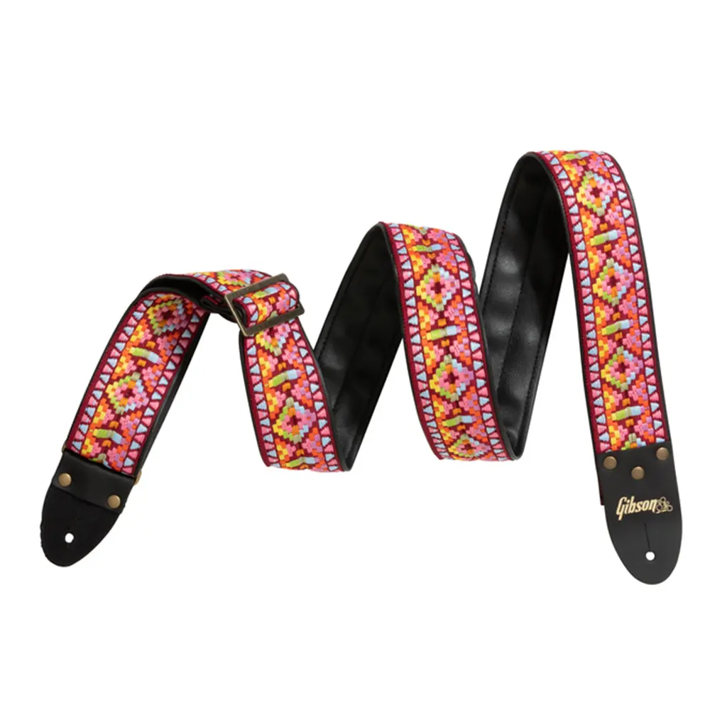 Gibson Dog Gtr Strap & Collar Set Pink Md 18-27Kg 1