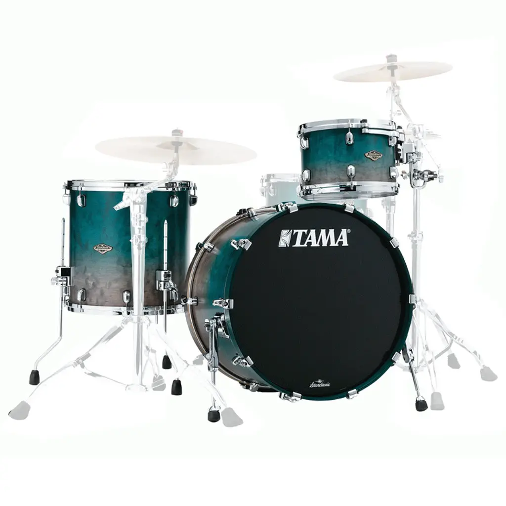 Tama Wbs32rzs Starclassic Walnut/Birch 3-Piece Shell Pack With 22" Bass Drum - Satin Sapphire Fade (No Hardware Included) 1