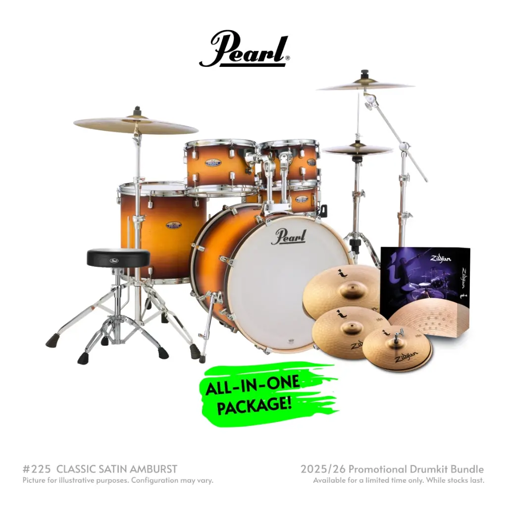 Pearl Decade Maple 5Pc 22" Fusion Increda-Bundle Drum Kit - Classic Satin Amburst 1