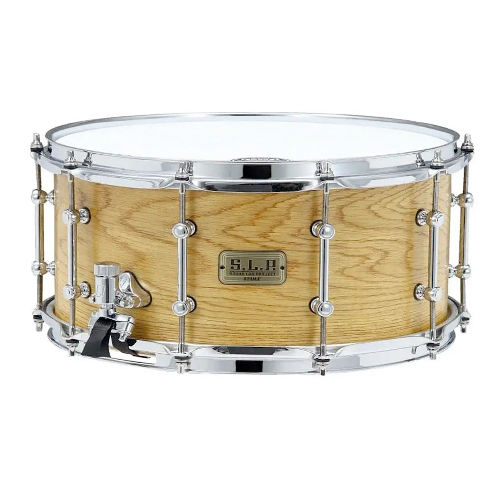 Tama Lbo147 S.L.P. Backbeat Bubinga/Birch 7"X 14" Snare Drum - Matte Tan Oak 1