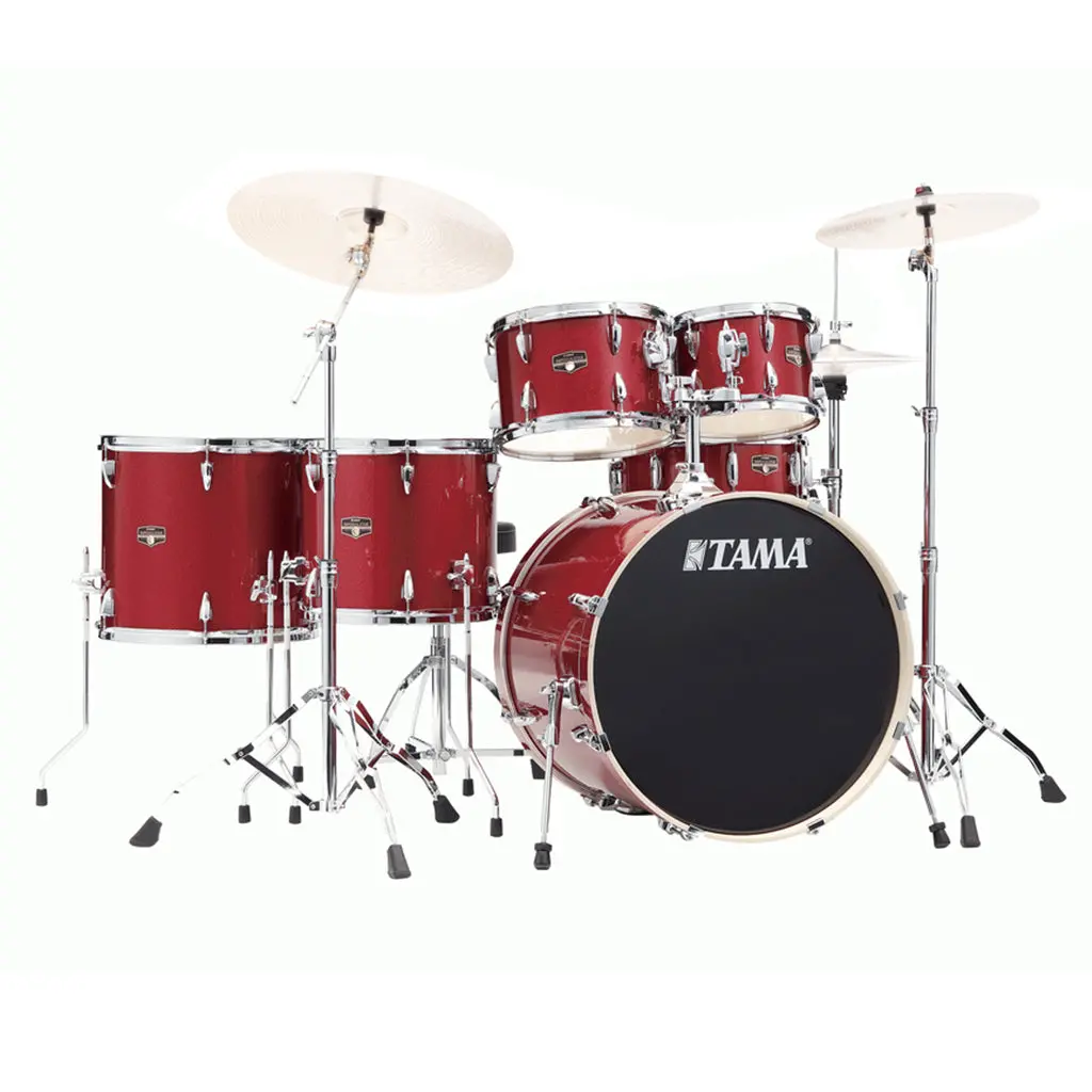 Tama Ip62h6w Imperialstar 6-Piece Complete Kit With 22" Bass Drum - Burnt Red Mist 1
