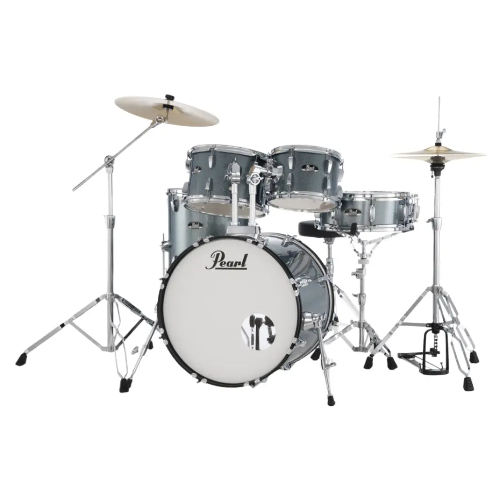 Pearl Roadshow 20" 5Pc Fusion Drum Kit With Hardware And Cymbals - Aqua Blue Glitter 1